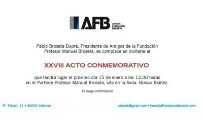 XXVIII Acto Conmemorativo de Amigos de la Fundación Profesor Manuel Broseta